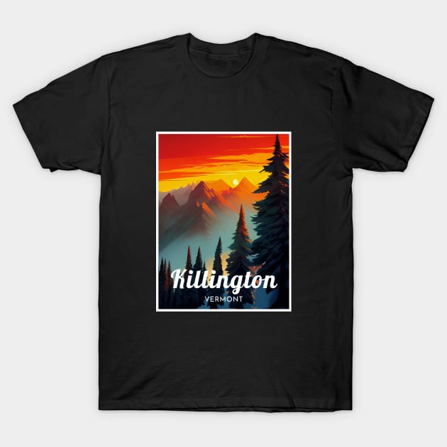 Killington Vermont United states ski T-Shirt by UbunTo